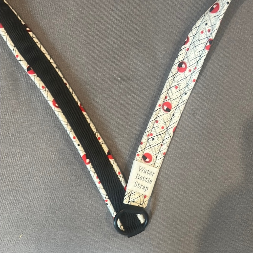 Red and Black Water Bottle Strap